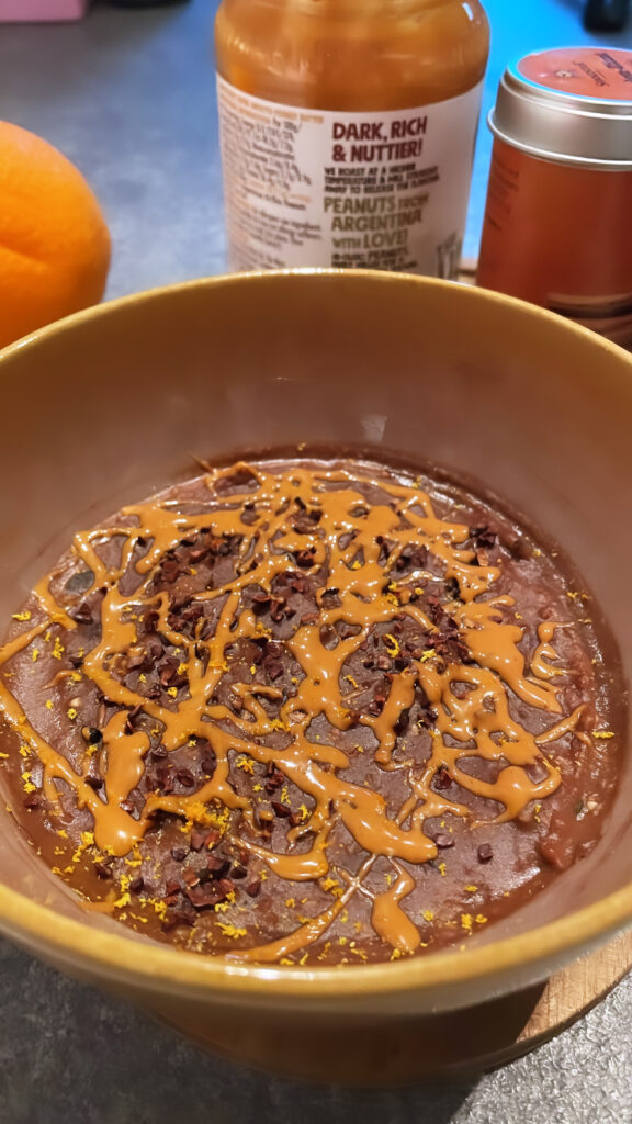 PORRIDGE au chocolat, orange et cannelle - Recette dessert healthy automne hiver