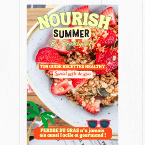 Ebook Nourish – Guide Perte de Gras & Summer Body avec un bol de petit-déjeuner équilibré. Recettes brûle-graisse et conseils nutritionnels pour une perte de poids efficace.